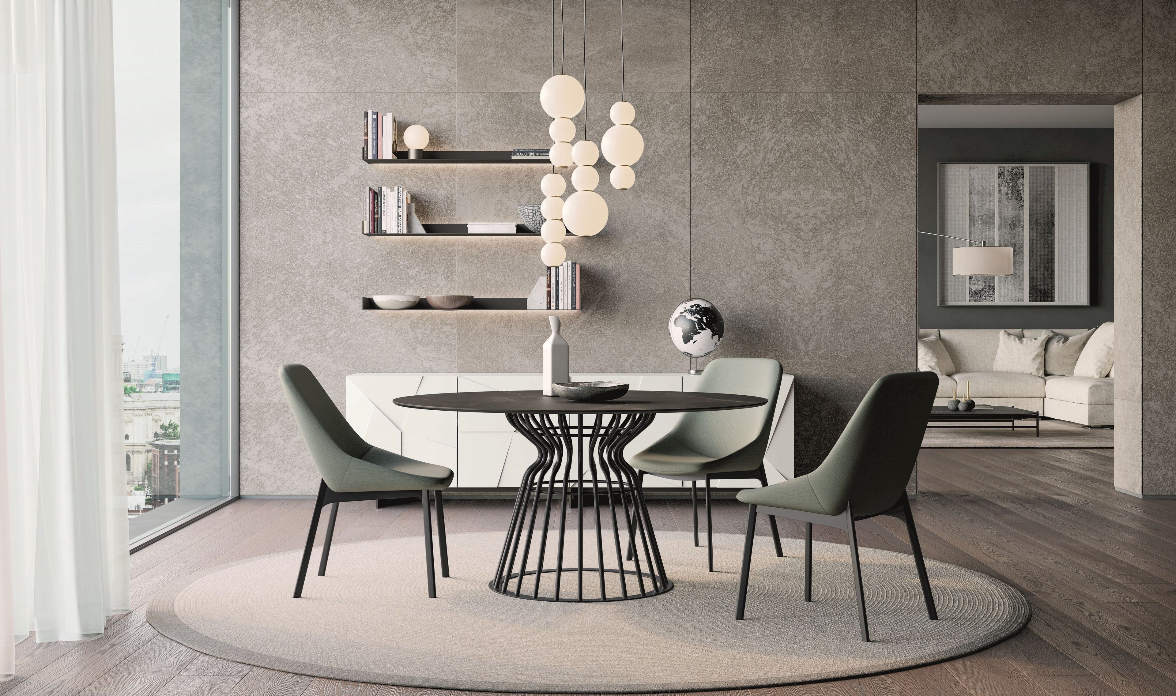 Круглый стол из керамогранита Dall'Agnese бомбардировщик ARCH-00086759 - Вид №1