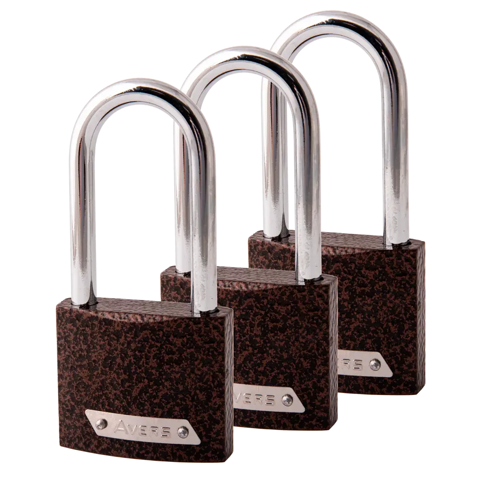 Комплект навесных замков Avers PD-01-50-L 48х50 мм, чугун, 3 шт STLM-2010690