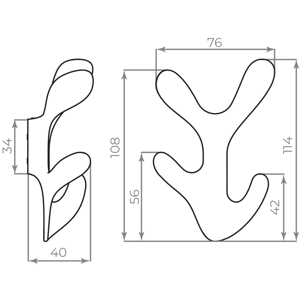 Крючок мебельный Ajax MB-LM/K-005 цвет матовый никель STLM-2066978 - Вид №5
