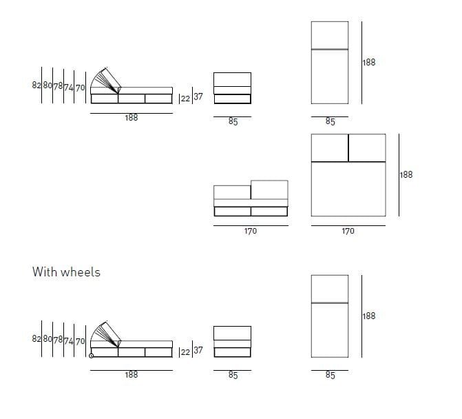 Шезлонг с откидной спинкой Living Divani Ile club ARCH-00098269 - Вид №5