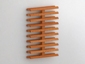 Настенная винная стойка из массива дерева