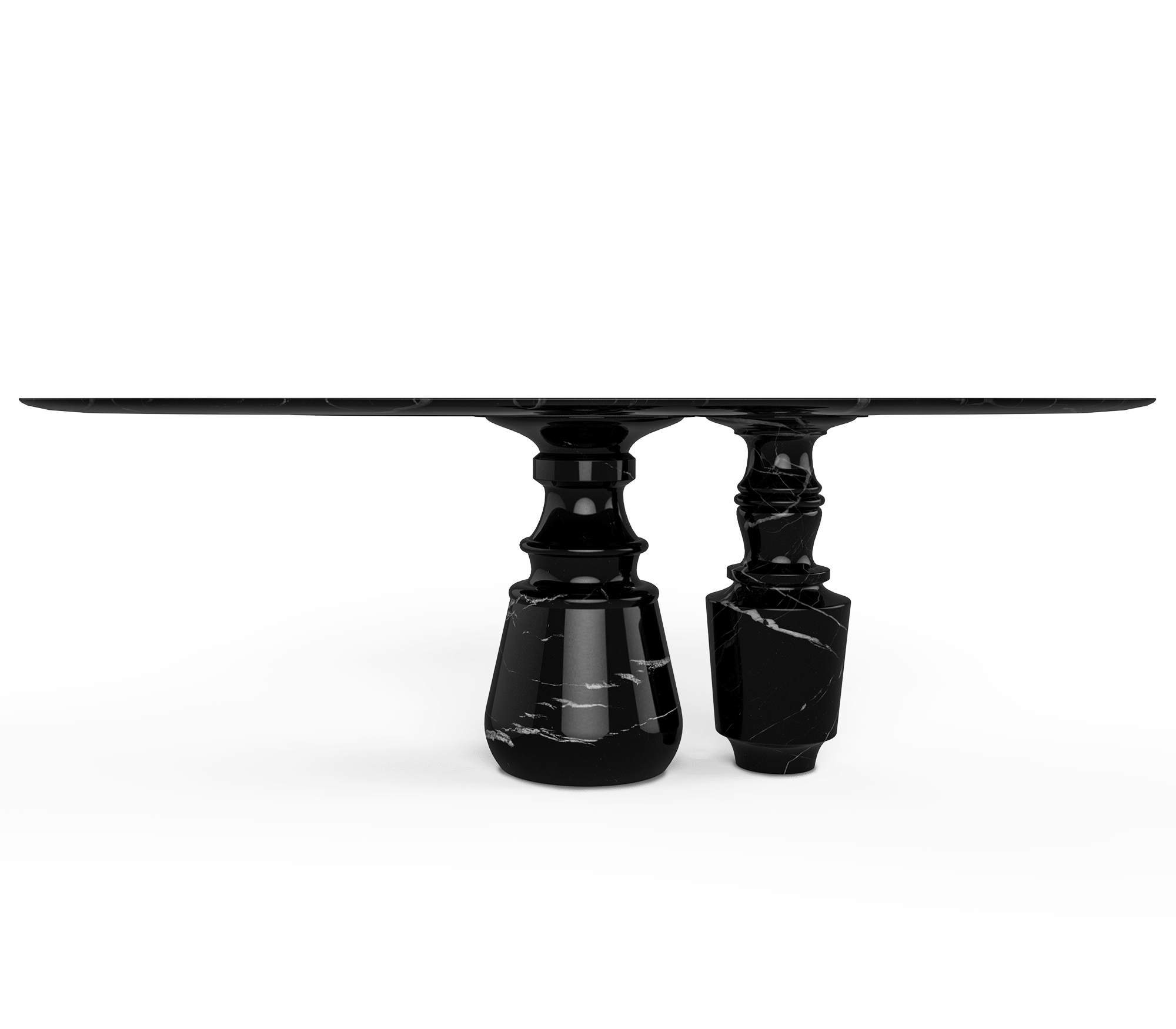 0-155 Овальный обеденный стол Pietra nero marquina Boca Do Lobo  - Вид №1