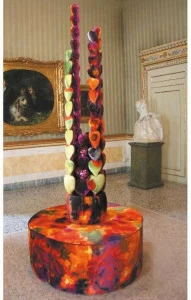 Mirabili Круглая мягкая скамья из ткани с высокой спинкой Carla tolomeo