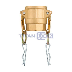 Камлок латунный тип D розетка, внутр. резьба BSP 3/4", TL75DBR TITAN LOCK