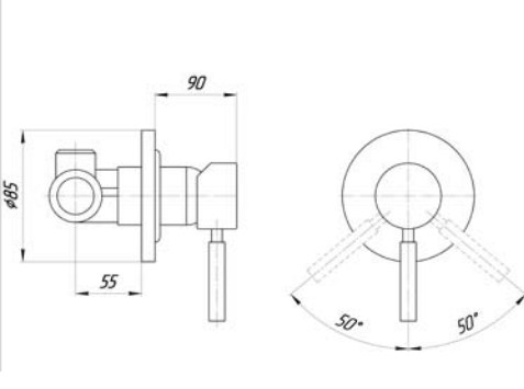 Смеситель MIGLIORE Fortis ML.FRT-5230.CR для скрытого монтажа  - Вид №1