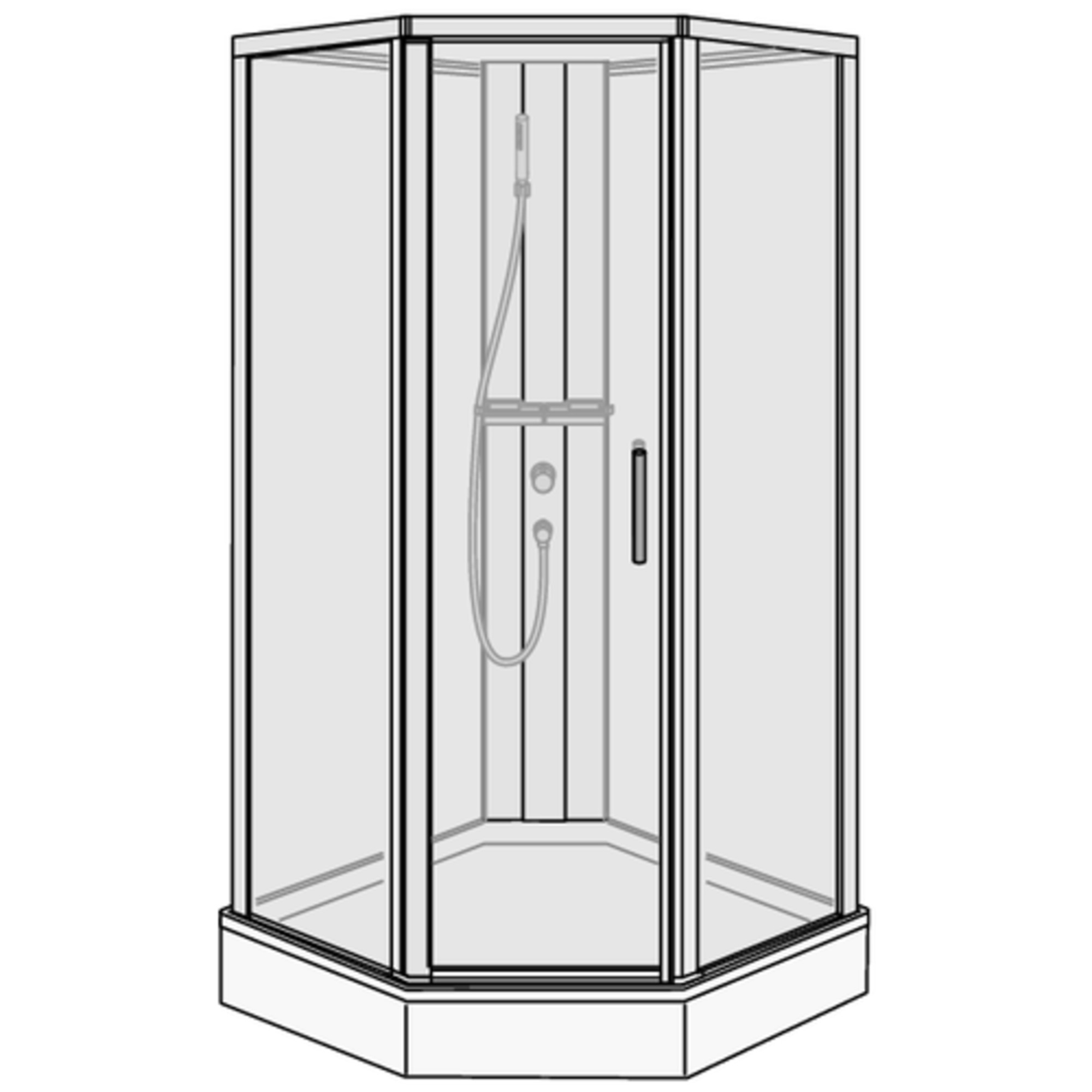 392.101010 DuschoSpot Collection душевая кабина Duscholux 45913 - Вид №2