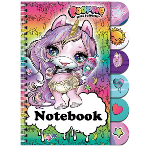 PSHB-US1-5037 Poopsie Блокнот с цветными разделителями, 60л. Poopsie Surprise Unicorn