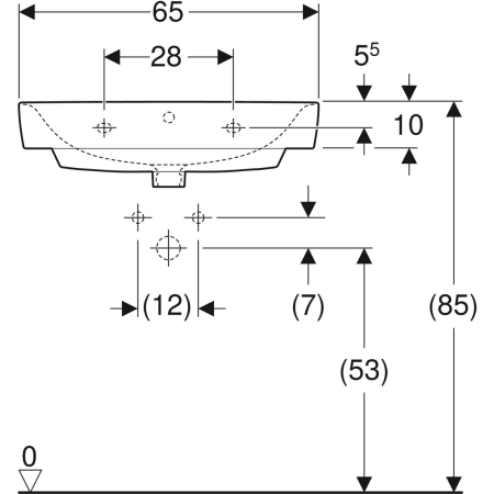 501.714.00.1 Раковина Geberit Renova Compact Geberit  - Вид №29
