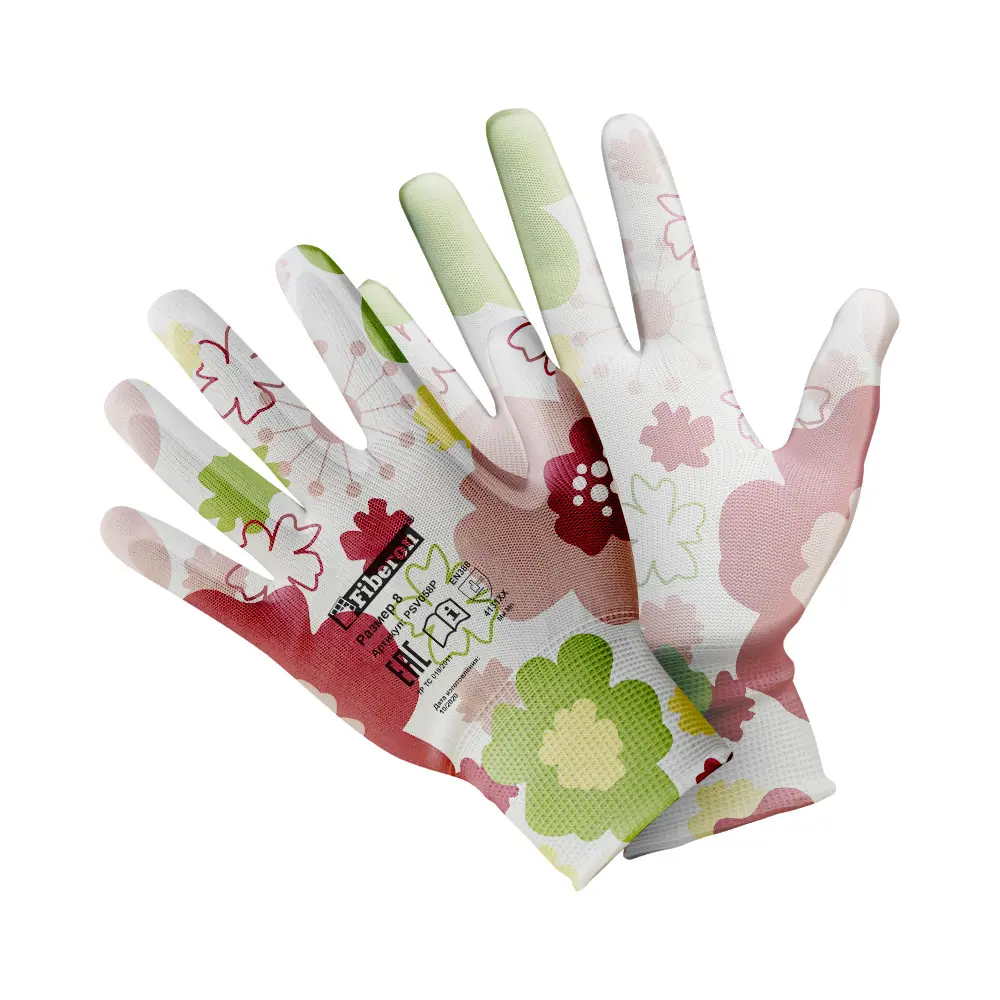 Перчатки полиэстеровые Fiberon Сверх цветные размер 8/M STLM-2146446 - Вид №3