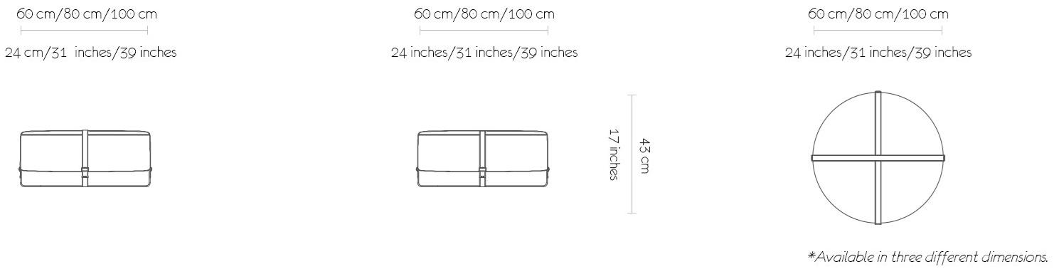 MORADA Круглый пуф из нубука с обивкой Bond Bond ots - Вид №5