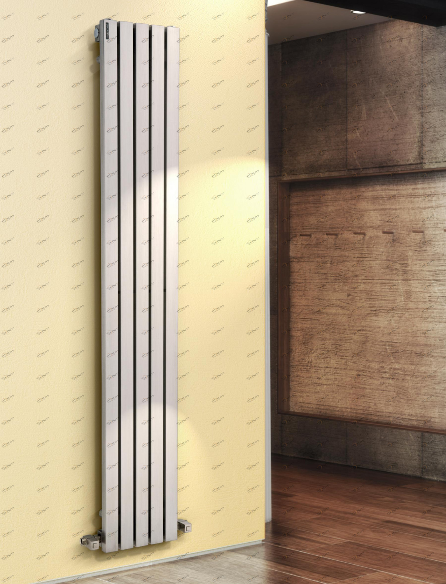 Радиатор Hammam ARES Stainless steel radiator комбинированный; электрический или водяной Сталь 