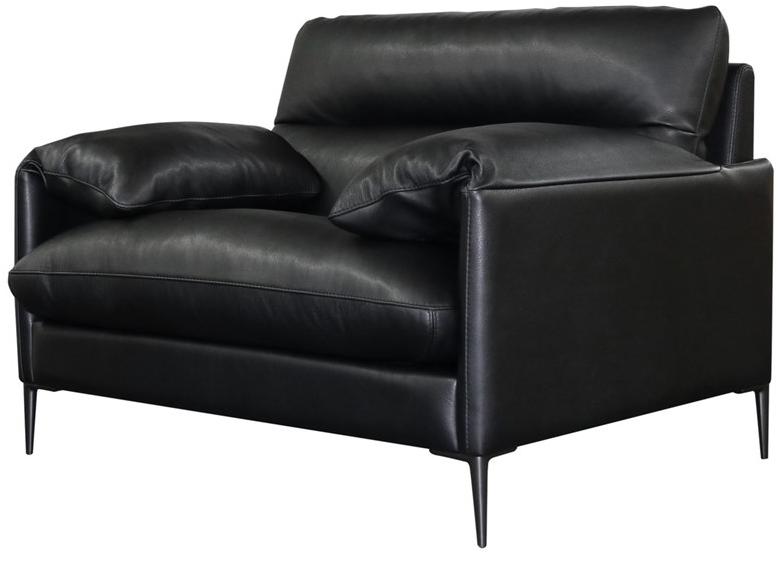 Duvivier Canapés Съемное кожаное кресло с подлокотниками Monaco Monaxd11 - Вид №1