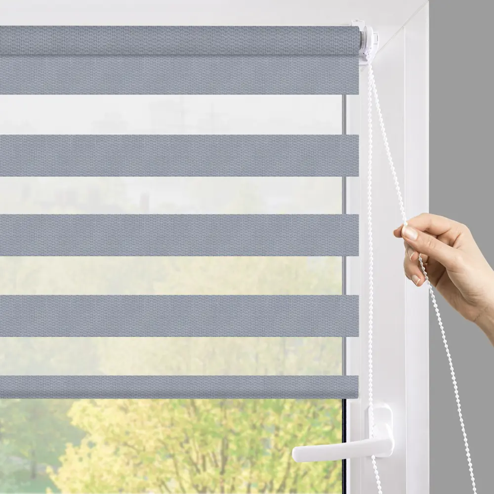 Рулонная штора день-ночь MIAMOZA Сиберия 40×160 см серая 89411448 STLM-1573896 - Вид №5