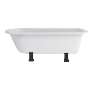 Burlington Односторонняя ванна Blenheim со стандартными ножками с ножками Period в черном цвете E2 E9 BLA