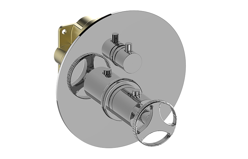 E-18037-C19E-T 3/4” concealed thermostatic and diverter with 3 outlets - Trim only GRAFF Harley