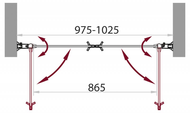 Душевая дверь в нишу BelBagno SELA-B-2-100-Ch-Cr  - Вид №2