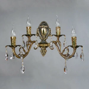 Бра настенное бронзовое Ambiente Alicante 8888/2+2 PB Tear drop AMBIENTE ALICANTE 00-3888998 Бронза