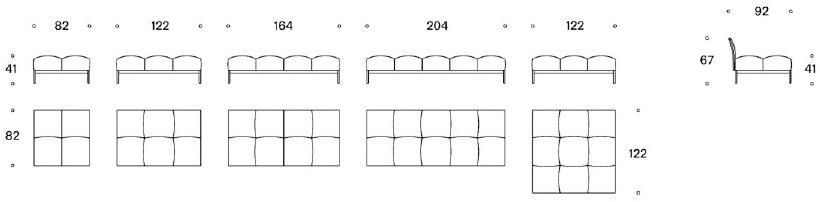 Saba Italia Садовая кровать из ткани Pixel light sun-id-1367869 - Вид №5