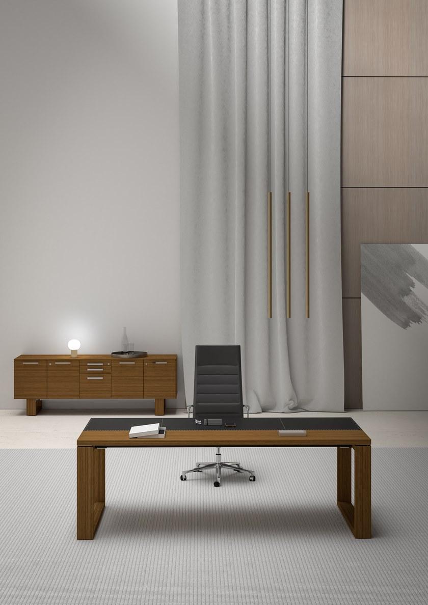 Bralco Прямоугольный письменный стол из стекла Arche sun-id-1514297 - Вид №3