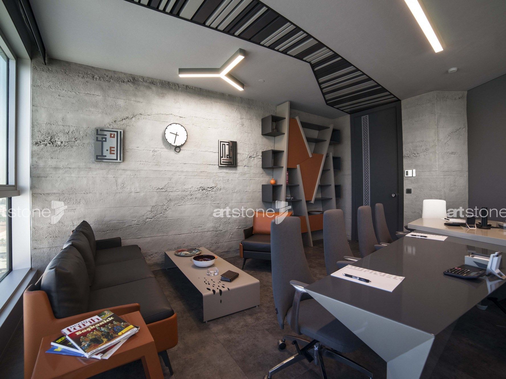 Трехмерная панель из стекловолокна для внутреннего / наружного применения с эффектом цемента Artstone Panel Systems HORMIGON ARCH-00001857 - Вид №4