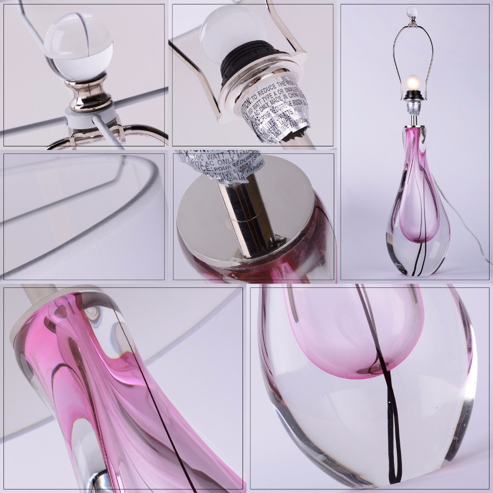 Настольная лампа белая 71х40 см Crystal BRTL3036 DELIGHT COLLECTION  00-3882446 Белый;розовый;хром  - Вид №1