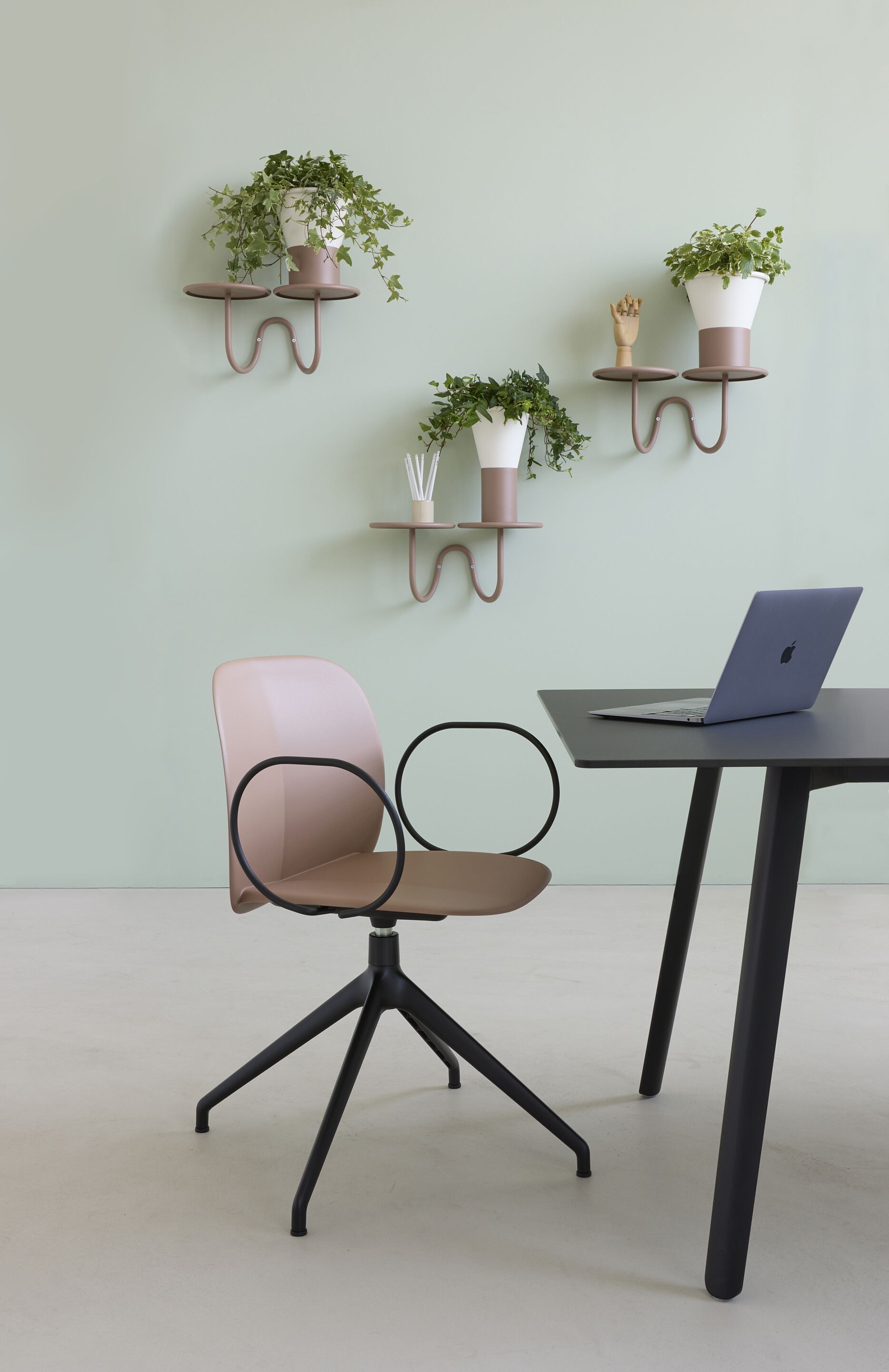 Поворотный стул из инженерного пластика с подлокотниками S-CAB Mentha ARCH-00053476 - Вид №5