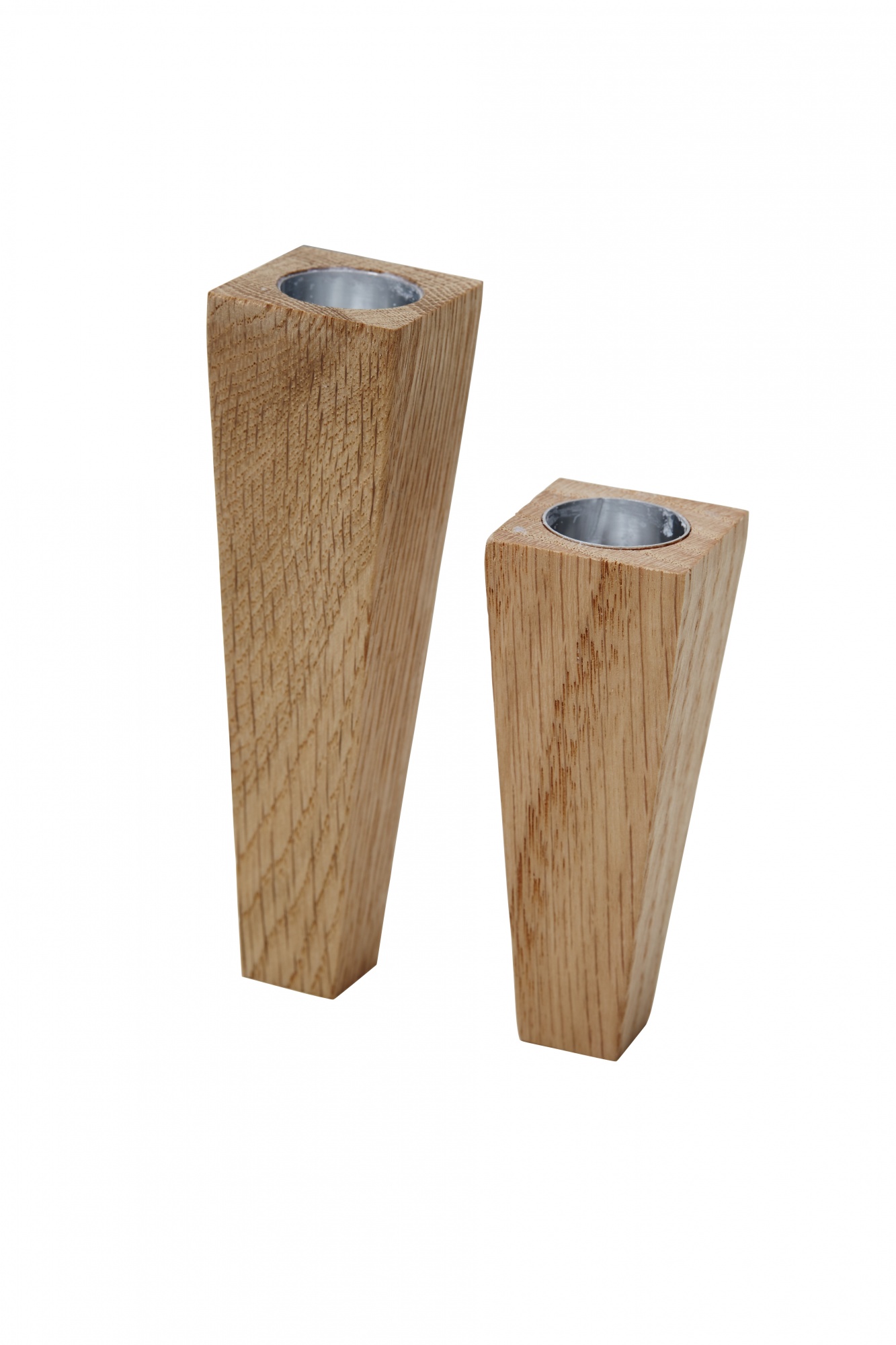 982911 Магнитные подсвечники для высоких свечей (натуральный дуб) 3x9/3х12см,набор 2шт;LIND DNA 