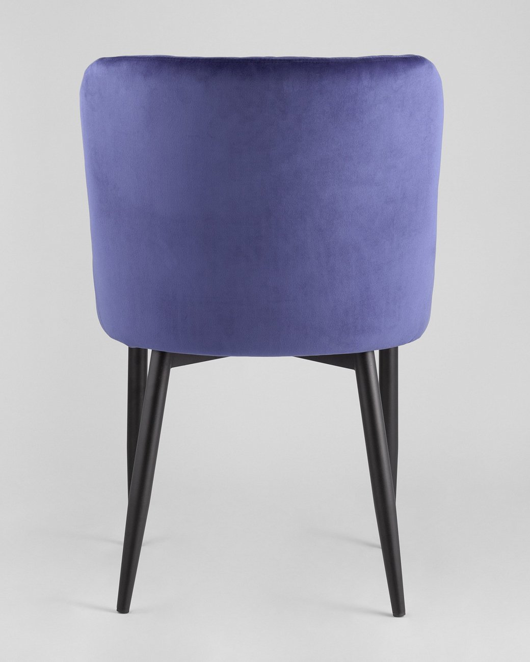 Стул мягкий со спинкой королевский синий с черными металлическими ножками "Ститч" STOOL GROUP ДИЗАЙНЕРСКИЕ 00-3881930 Синий  - Вид №4