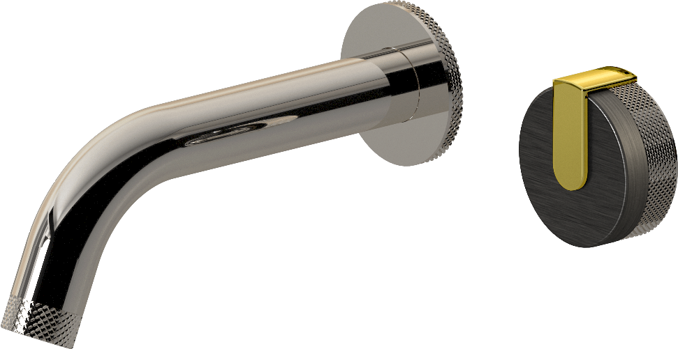 E-11535-R1BOX-L1PB-PN Настенный прогрессивный смеситель скрытого монтажа для раковины GRAFF MOD+