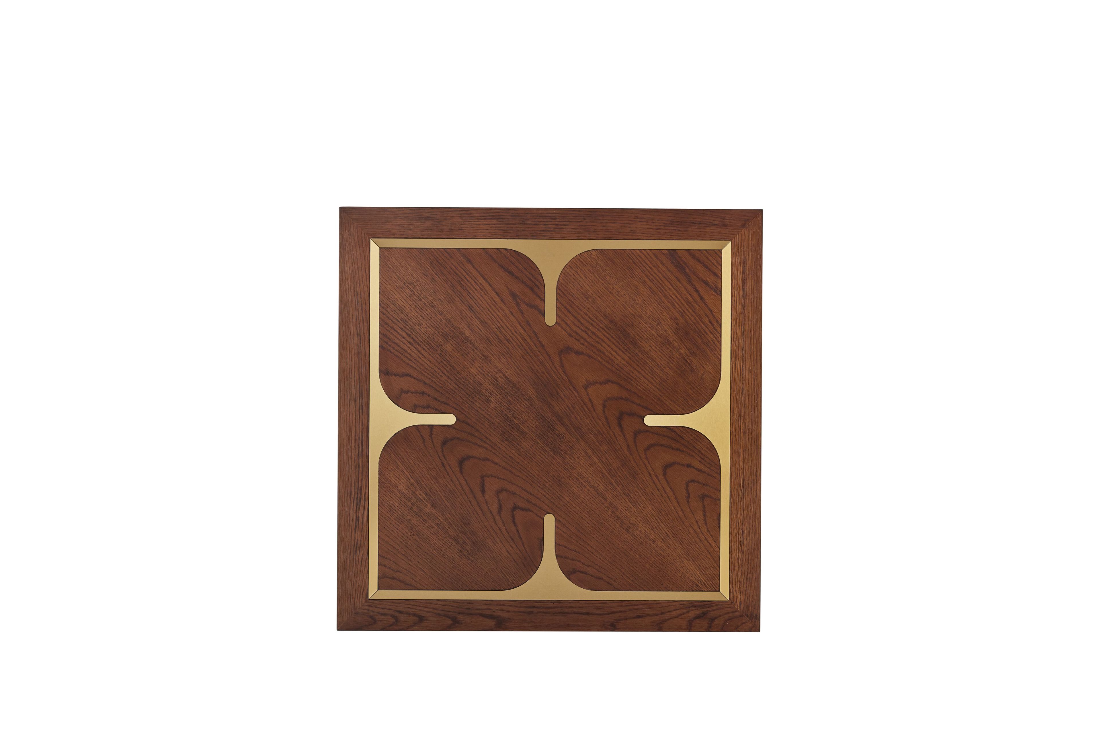 Квадратный стол из дерева и металла Papell Design гостиница ARCH-00103751 - Вид №1