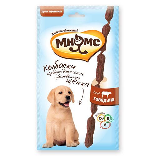 ПР0025829 Лакомство для щенков Pro Pet мягкие колбаски, говядина 30г МНЯМС 