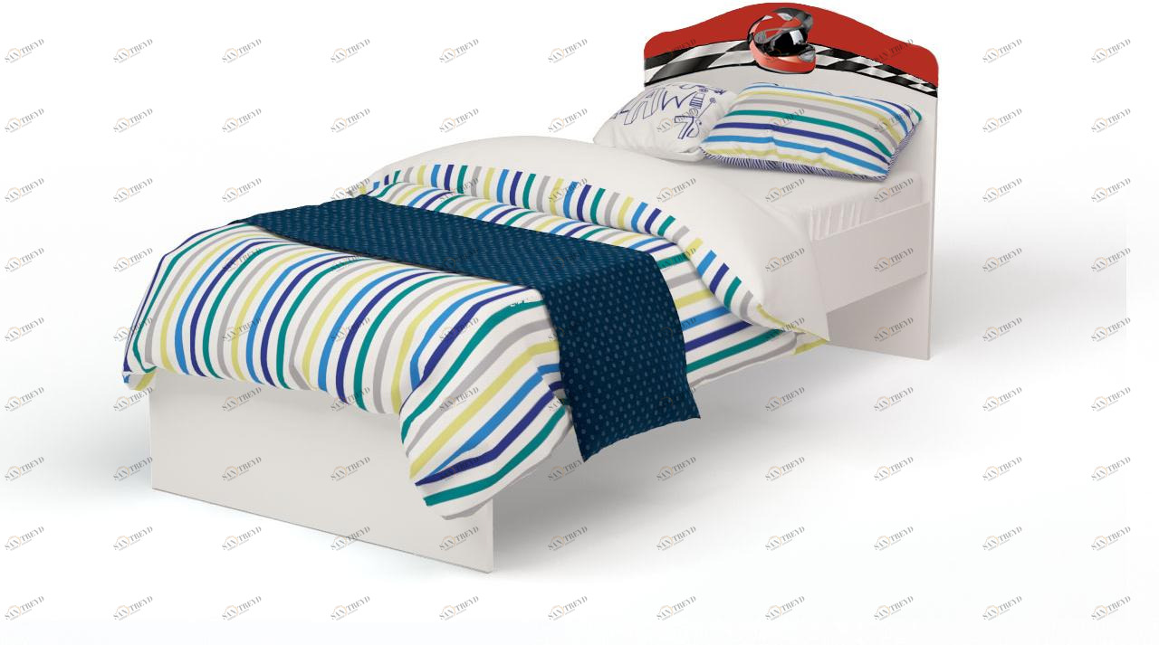 Кровать классика ABC-KING La-Man с рисунком (160*90) без ящика (красный 4631148150652