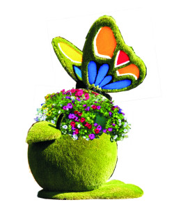 12395 цветочница декоративная в виде Бабочки с термо-чашами. конструкция вертикального озеленения LAB.Space