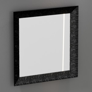 736401 Зеркало 100x100 в раме из ламинированного дерева (ель), цвет Черный Kerasan RETRO Италия