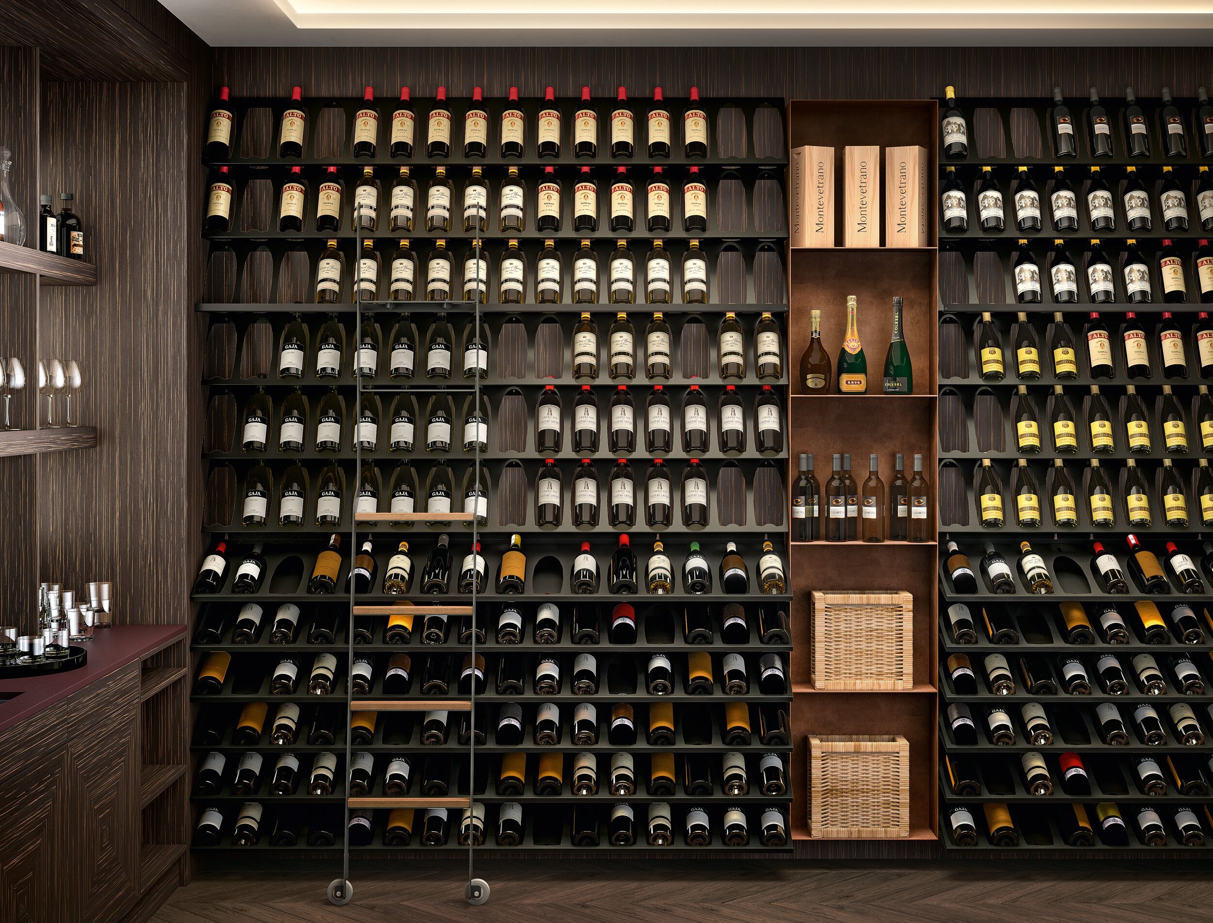 Металлическая настенная винная стойка Canel Fucina Design TECA ARCH-00023557 - Вид №1