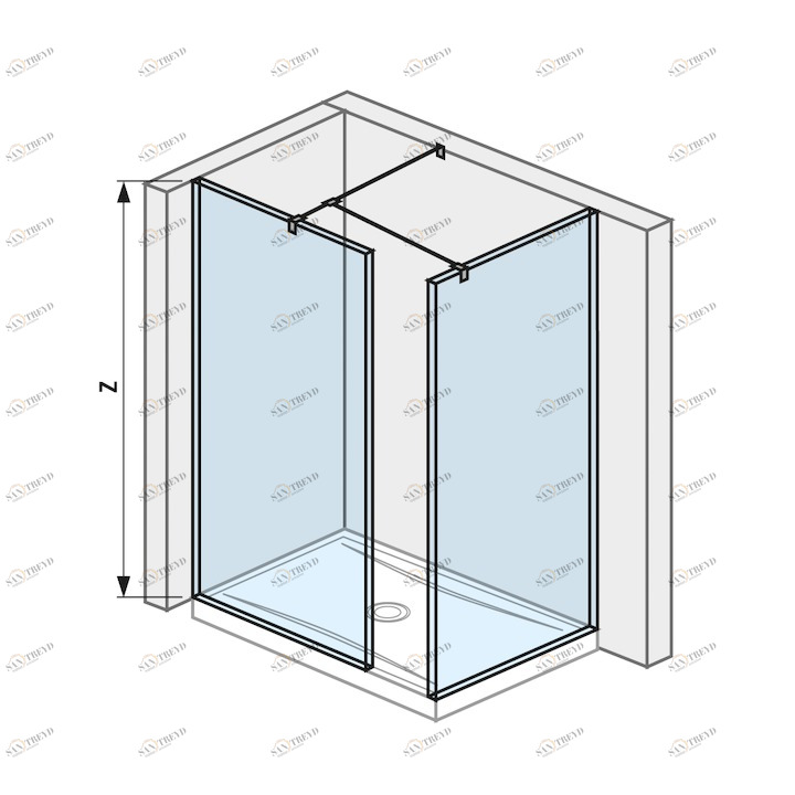 JIKA Кабина душевая  H268424 Cubito Pure 