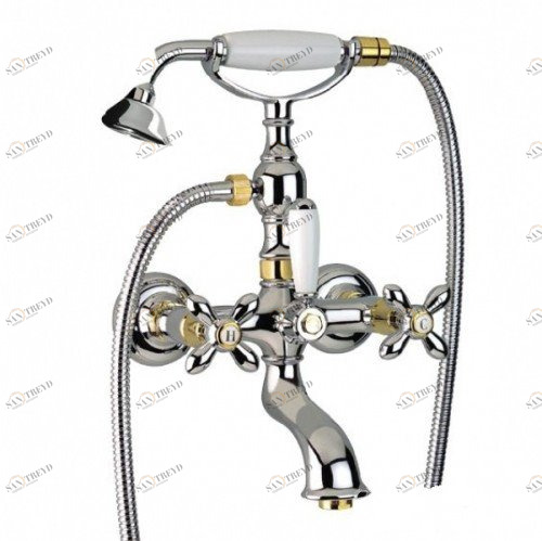 Смеситель MIGLIORE Princeton Plus ML.PRP-8002.CRDO для ванны /душа - хром/золото 