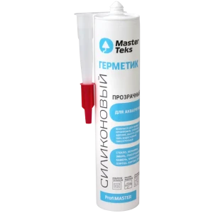 Герметик силиконовый Masterteks для аквариумов прозрачный 290 мл уксусный
