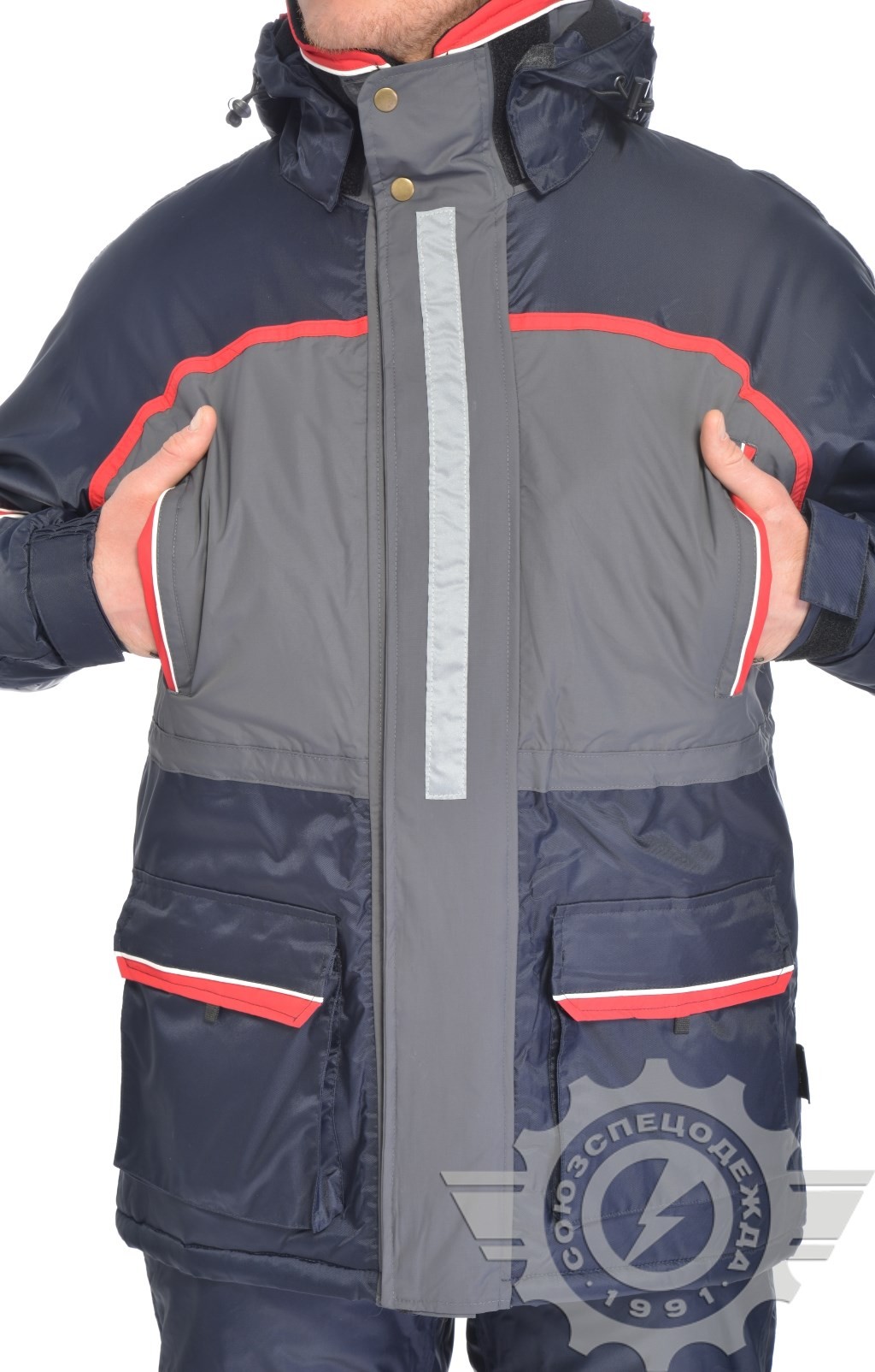 60900 Куртка "Байкал" зимняя с СВП  Зимняя спецодежда  размер 64-66/170-176  - Вид №3