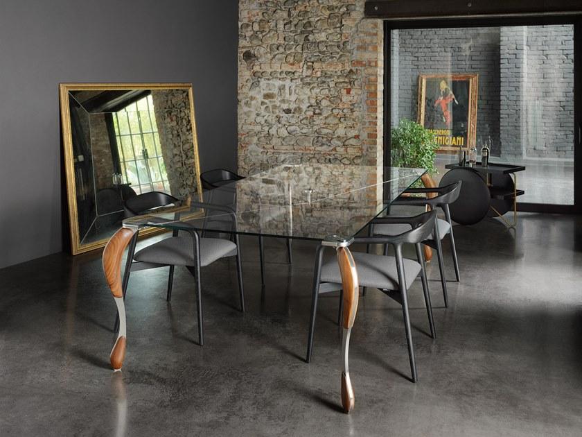 Casamania & Horm Прямоугольный стол из нержавеющей стали и стекла sun-id-1412436 - Вид №2