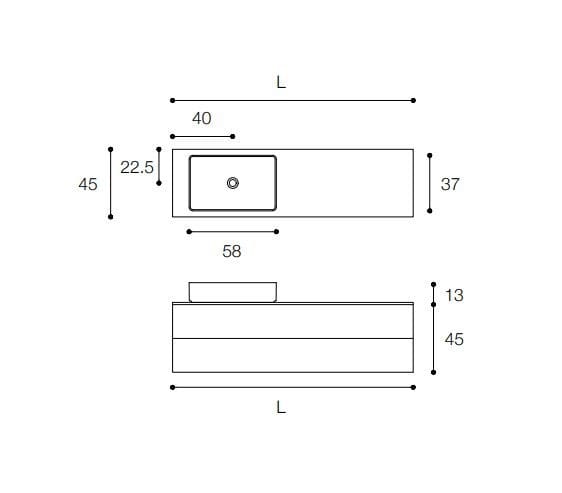 Подвесной шкаф для умывальника с выдвижными ящиками Falper ViaVeneto ARCH-00028573 - Вид №3