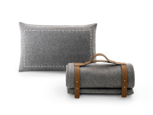 Кашемир и шерсть подушка и плед набор