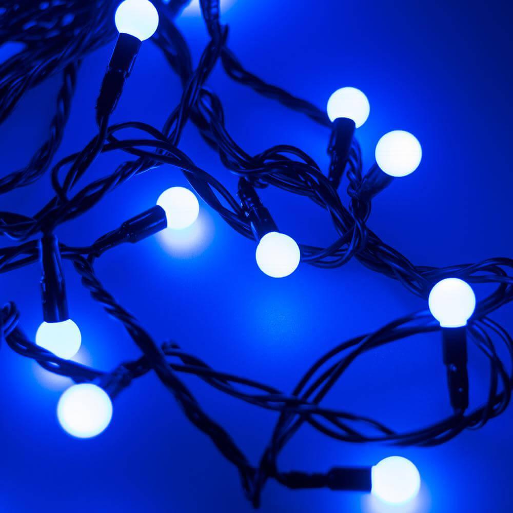 025576 Уличная светодиодная гирлянда шарики 230V синий ARD-Ball--D13-20000-Black-200Led Blue Ardecoled Classic
