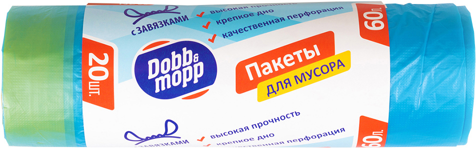 90150317 Мешки для мусора 3.2.01.007 60 л 20 шт STLM-0117062 DOBB&MOPP