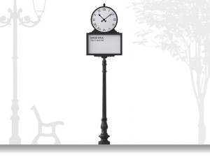 Дорожные часы с чугунной информационной панелью