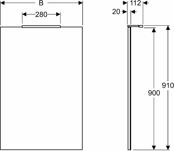 9462405201 Зеркало IDO Reflect Top, с верхней подсветкой, W = 1000 мм - Вид №1