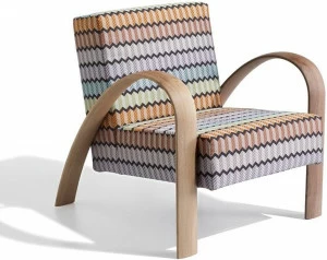 MissoniHome Кресло из ткани со съемным чехлом с подлокотниками