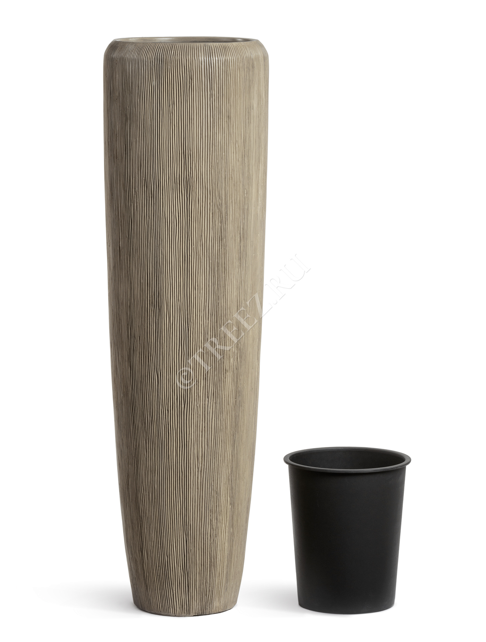 41.3321-06-049-BB-117 Кашпо  Effectory - серия Wow - Высокий конус Design - Капучино Цветочная коллекция  - Вид №5