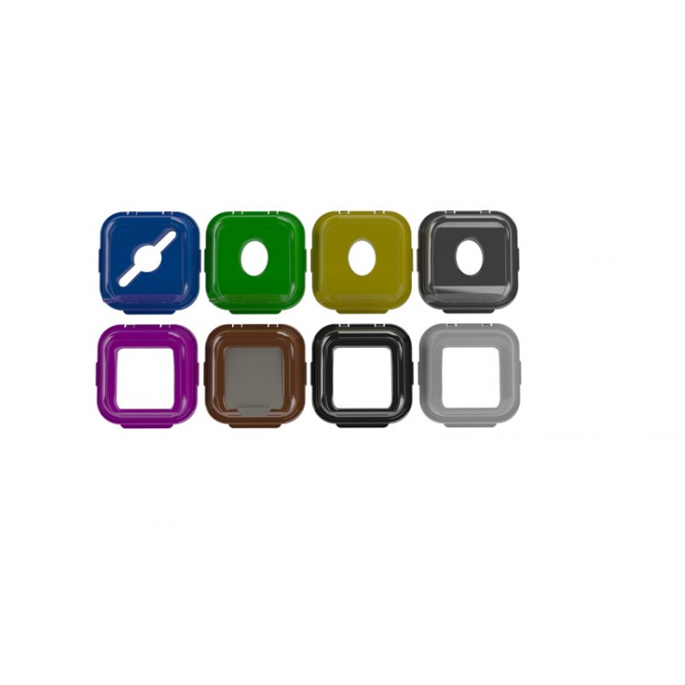 SFR-040-031-1 TELKAR Контейнер для раздельного сбора мусора с крышкой и подставкой на колесах 40 л. Серый, крышка зеленая  - Вид №8