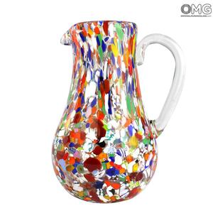 2965 ORIGINALMURANOGLASS Кувшин для вина и воды - яркие краски Венеции - Original Murano Glass OMG 18 см
